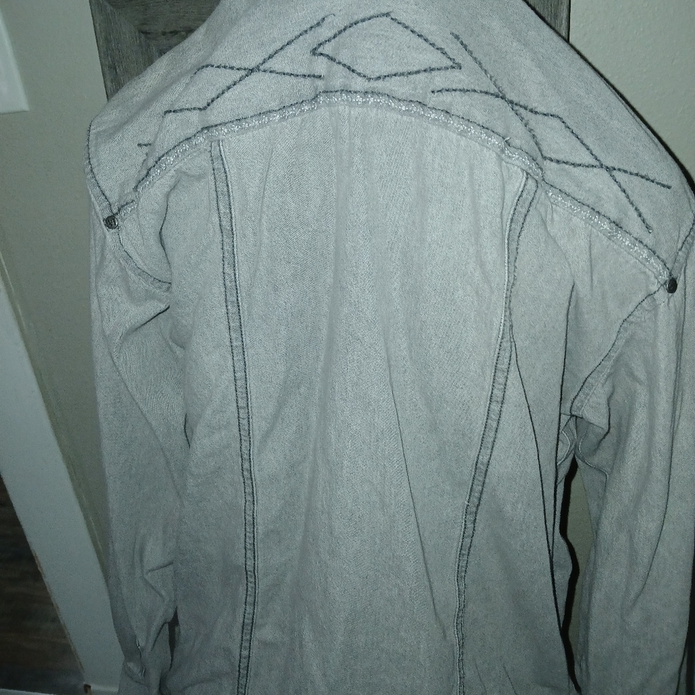 Gray Button-Up Jacket - Picture 4 of 4